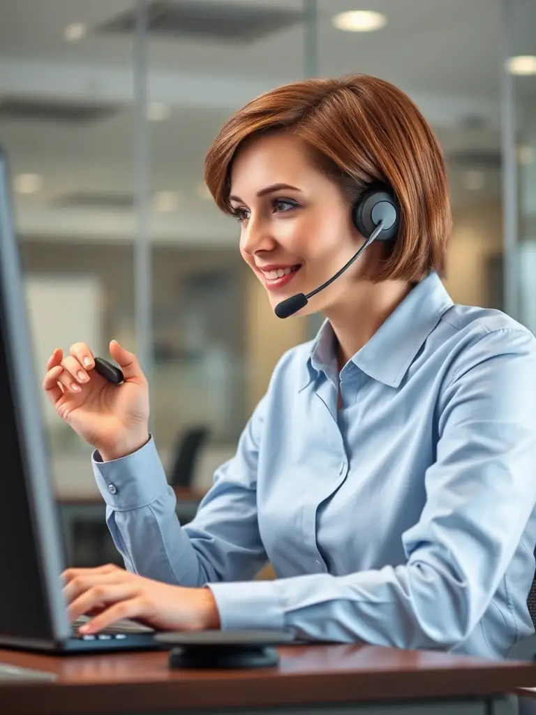A professional photo of a support engineer assisting a client remotely via a secure connection, showcasing EquiAssist™ in action.