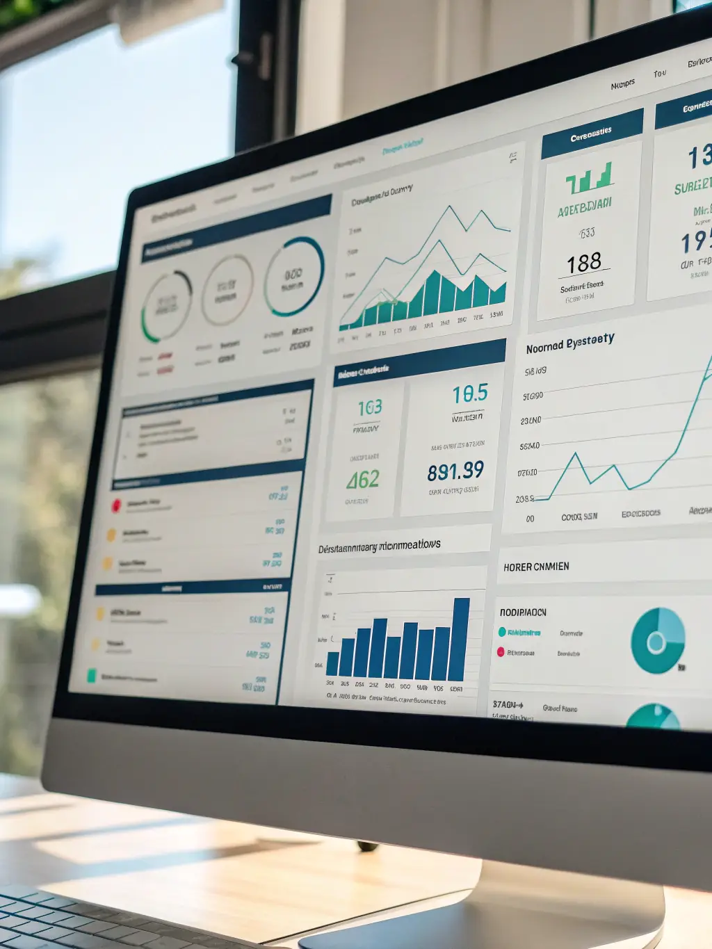 A clean, modern dashboard interface displaying key performance indicators (KPIs) and real-time data insights, reflecting the benefits of Equilon's products.